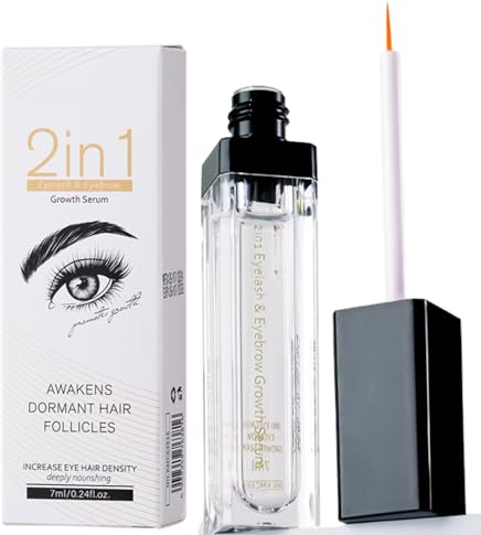 Eyelash Serum - Brow and Lash Serum – Eyelash Growth Serum – 2-in-1 Lash & Brow Serum for Thicker, Fuller, Natural-Looking Lashes – Nourishing Gentle Formula for Stronger, Longer Lashes and Brows (1)