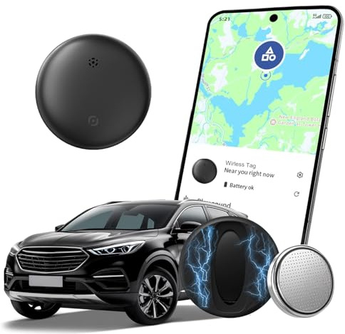 Android GPS Tracker Auto, 2026 Neu GPS-Tracker für Fahrzeuge Kompatibel mit Google Find Hub (nur Android) Magnet Case Verstecktes Auto Ortungsgerät Keine monatliche Gebühr oder Abonnement - Schwarz