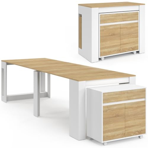 IDMarket - Table Buffet Extensible Orlando 14 Personnes 285 cm