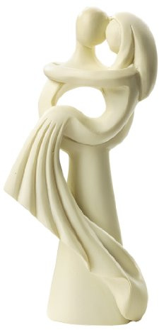 Hochzeitspaar I Modern, creme 10 cm Tortenfigur