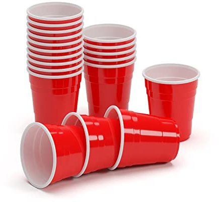 Red Cup Shots shots shotglas kort skott 2 cl röd mugg mini öl pong mugg (50 st)