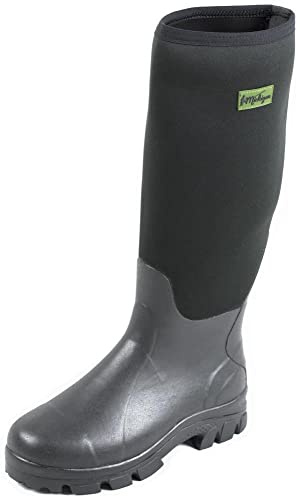 Michigan Black Neoprene Waterproof Wellington Muck Field Fishing Boots Size 6
