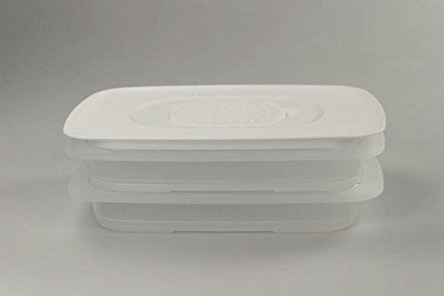 TUPPERWARE Cool`N Fresh 700 ml (2) Behälter + Klimadeckel weiß P 22184