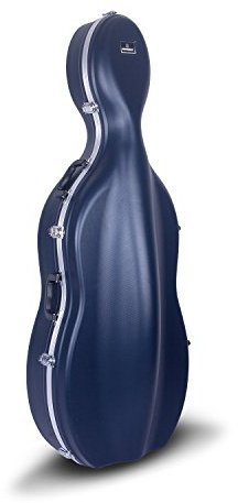Crossrock Cello Koffer aus ABS mit Rollen in Blau - sowohl für 4/4 Größe als auch 3/4 Größe