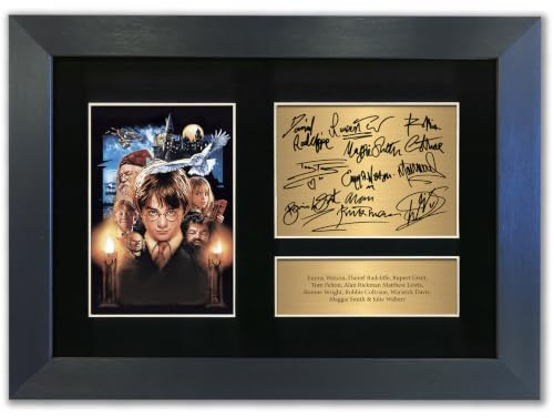 'Generic' Autograph Signed A4 Printed Hogwarts Photo Reproduction Print Picture Display in BLACK FRAME No17