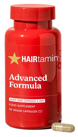 HAIRtamin Advanced Formula 1 Month, suplemento dietético natural contra la caída del cabello en mujeres y hombres durante un mes