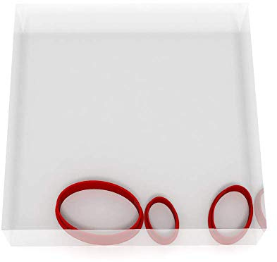 Mini/Tiny Oval Set of 3 Value Fondant Cutter 1.5CM + 2CM + 3CM
