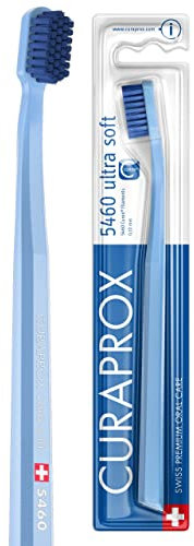 Curaprox CS 5460 Spazzolino Ultra-morbido-Cura denti e gengive per adulti/Setole Curen ® Super Soft per una pulizia delicata/Azzurro, Confezione singola/Made in Switzerland