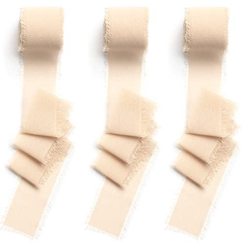 CHUQING Geschenkband Hochzeit Chiffonband Schleifenband Stoffband Nude