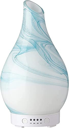 Zen’Arôme Diffuseur Huile Essentielle Yangtsé – Diffuseur Ultrasonique Aromathérapie à Froid - Diffuseur Électrique Humidificateur – Verrerie avec Motif Décoratif et Éclairage LED Personnalisable