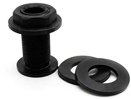 DOJA Barcelona | Tankverschraubungen | Tankdurchführung mit Gewinde 2 | Pack 4 | Verschraubung für Wassertanks, Aquarium, Tank/Dieseltank, Fass, Tropfbewässerung, Regentonne, Wasserfass