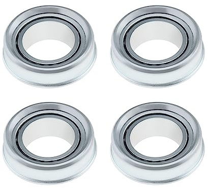 4 Stück Radlager für Kofferraum, Schubkarren-Kugellager, Ersatz, Flansch aus Karbonstahl, Kugellager mit tiefer Rille, 20 mm Innendurchmesser