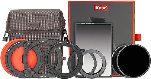 Kase Armor Entry Level Filter Kit II mit magnetischem Rundfilter CPL/ND1000, Quadratfilter S-GND0.9, 77/82-mm-Halteradapter, 67/72-82-mm-Aufsatzringen, Objektivdeckel, Tasche