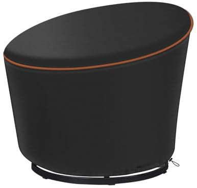 CATOTEL Papasan-Stuhlbezug, 420D Oxford Terrassenmöbel, Sitzbezug, wasserdicht, schützend, für den Außenbereich, Terrasse, staubdicht, 119 x 50 x 99 cm, Schwarz
