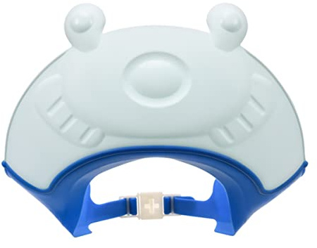 Babyhaar Waschschutz für Kleinkinder, Verstellbar, Elastisch, Blau | Kunststoff, Schützt Augen Ohren, für Kinder Beim Baden, Kompakte Form, Praktische Nutzung