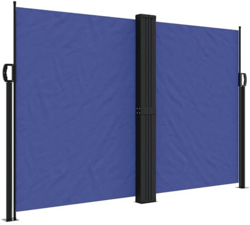 vidaXL Tenda da Sole Laterale Retrattile Blu 160x1000 cm
