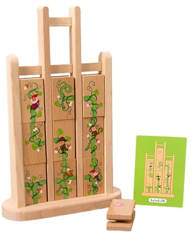 Gioco della torre cadente, puzzle di caduta - Torre da gioco con blocchi di legno da tavolo | Blocchi da costruzione impilabili in legno, gioco da tavolo educativo per famiglie per bambini dai 3 anni