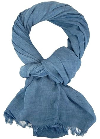 Ella Jonte breiter Herrenschal in 3 Farben Schal blau beige oder grau anthrazit