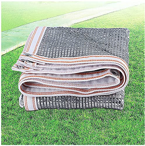 Parasole riflettente 70% UV Block Net Tarp traspirante bianco Sunblock Mesh per serra prato piante in foglio di alluminio ombra panno con occhielli (dimensioni: 5 × 6 m/16 × 20ft Colore: bianco)