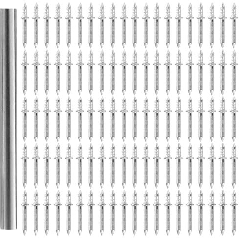 Clou sans couture à double tête, clou sans couture avec fil plinthe - clous sans soudure multifonctionnels en acier au carbone | 100 clous faciles à utiliser avec décoration