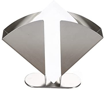 Prettiee Taschentuchbox-Halter aus Edelstahl, fächerförmiger Taschentuchhalter, Restaurant-Taschentuchhalter, quadratische Taschentuchbox (S)