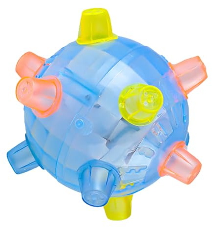 Interaktiver springender Hundeball, LED-Springaktivierungsball – Bunter leuchtender Hunde-Hüpfball | Leuchtendes, kreatives Puzzle-Haustierballspielzeug für Welpen, Hunde, Katzen, Spaß beim Laufen und