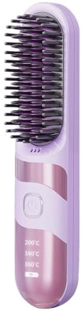 Alisador De Pelo Pequeño - Cepillo Rizador de Uso Doméstico | Alisadora 2 en 1 Ajustable en Temperatura Estilo Lápiz Rápido Sin Cables para Cabello