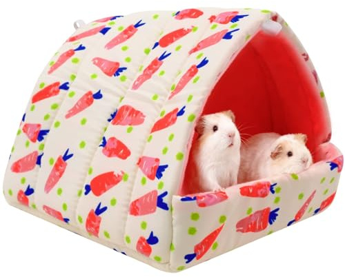 JJQHYC Letto per Porcellini d'India, Comodo Letto per Ratti, Casetta per Criceti, Rifugio Lavabile per Piccoli Animali, Nido Invernale per Criceti, Cincillà e Porcellini d'India