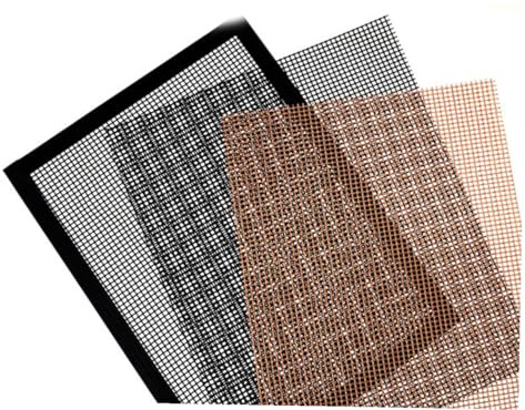 Abaodam 3 pièces Tapis de Grillade Fibre de Verre Tapis Barbecue Antiadhésif Réutilisable Protection Plaque Cuisson pour Grillades sans Fumée Découpe Ajustable pour Pique- et Restaurant