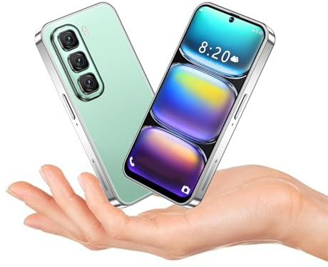 PrzTIk mini Smartphone for Kids, 4.0 Inch HD Screen, 16GB ROM (Expansion up to128GB), 2600mAh Large Battery, Face Recognition Android 10.0 Mobile Phone (Green)