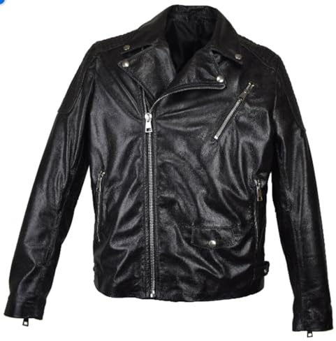 Il Pellettiere Italiano Chiodo Uomo in Vera Pelle, Originale (IT, Numero, 52, Regular, Regular, Marrone anticato)