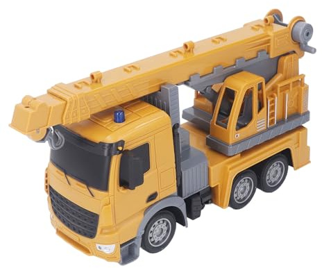 Bonbela Modello di Ascensore Tecnico Telecomandato per Camion con Gru a Torre RC con Braccio Rotante per Giochi di Costruzione Interattivi per Bambini