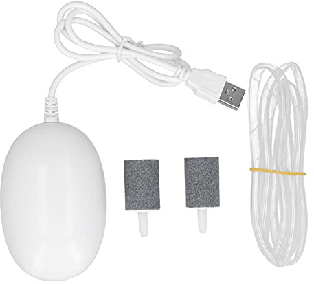 MechKit USB-betriebene Sauerstoffpumpe, leise Mini-Aquarium-Luftpumpe, Hochleistungs-Aquarium-Sauerstoffpumpe mit 10000-mAh-Akku für Outdoor-Angeln, Autoreisen, ABS-Material, 170 g