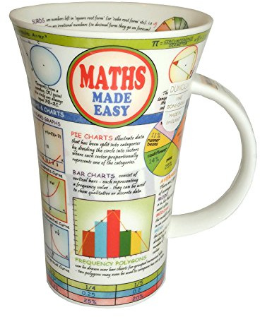 DUNOON Becher Glencoe Motiv  MATHS MADE EASY ”