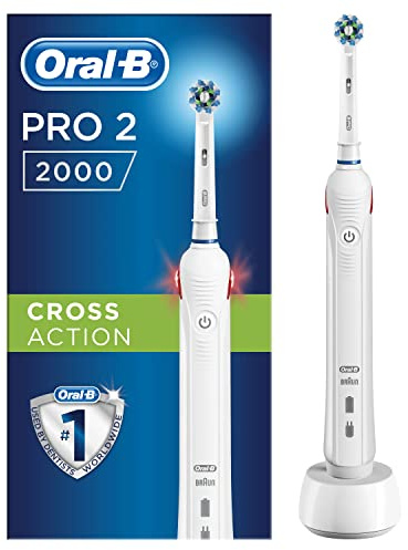 Oral-B PRO 2000/ PRO 2 - 2000N CrossAction Electric Toothbrush Rechargeable Powered by Braun (Packaging may vary)