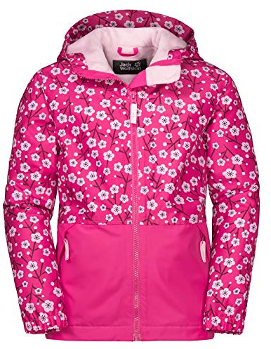 Jack Wolfskin Snowy Days Print Jacket Kids Jacket - Pink Fuchsia All-Over, 92