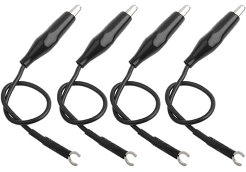 4-Piece Oscilloscope Test Probe Kit with Ground Clip Cable, Multiple Ground Leads for Oscilloscope Testing, RoHS Compliant Plastic Material Oscilloscope Probe Accessory