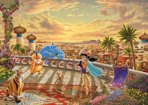 Schmidt Spiele 58032 Thomas Kinkade, Disney, Jasmine Dancing in The Desert Sunlight, 1000 Teile Puzzle, pappe, Vibrant