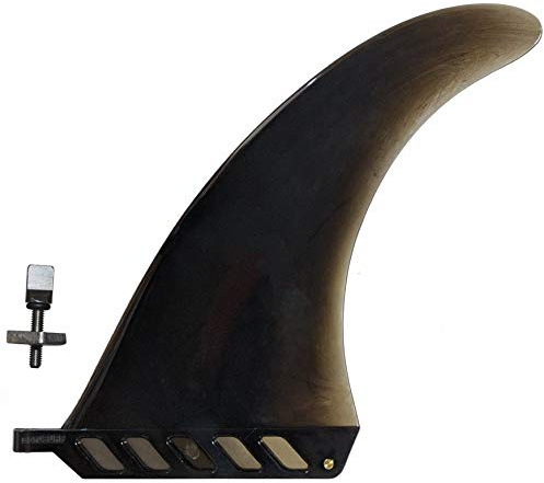 8 US Box Center fin Safety Flex Soft Replacement for Longboard SUP Stand up Paddleboard River Surf Whitewater airSUP AIR7 by saruSURF (Black)