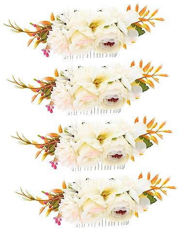 NUOBESTY 4 Stücke Hochzeit Haar Kämme für Frauen Braut Hochzeit Party Kopfschmuck Design