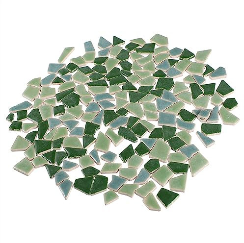 Mosaik Steine,Glas Mosaiksteine 200 g unregelmäßige Mosaiksteine, zarte glasierte Fliesen, hübsche DIY-Mosaikfliesen