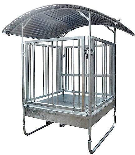 Brama-West Viereckraufe Hobby mit Sicherheitsfressgitter und 8 Fressplätzen Heuraufe Futterraufe