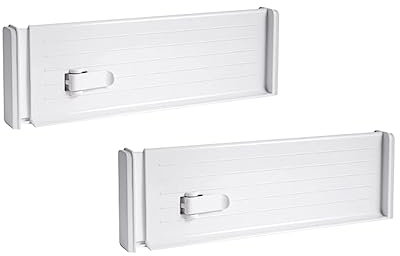 Belvanr Schubladentrenner Verstellbar 2 Stück Verstellbare Schubladenteiler Organizers Unterwäsche Organizer Kleiderschrank Trenner Erweiterbarer Küchenschubladen-Organizer mit Schaumstoffenden