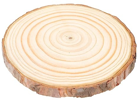 Fette di Legno Lastre di Legno di Pino Rotonde Legno Grezzo Fette di Legno Rotonde per Artigianato Fai-da-te Decorazioni Nuziali Ornamenti Natalizi Arti Fette(11~12cm-Taglia 5 (22,6 cm/8,9 pollici))