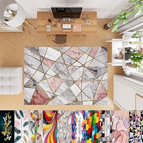 NINGBAI Antideslizante Alfombra de Cocina 100 x 180 cm Kitchen Rug, Large Rug, Alfombra Antideslizante Alargada, no se desprende, Lavable para Oficina Hogar Interior Pasillo, E