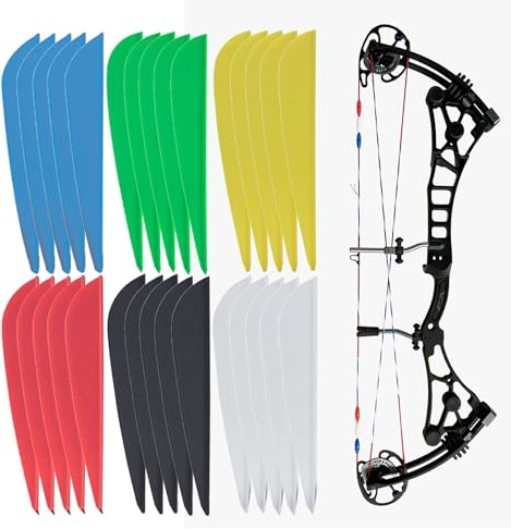 30 stycken bågskytteblad, gummipilfjädrar, pilfjädrar, bågskyttefjädrar, pilspetsving, jaktpilfjädrar, för bågskytte målbågar