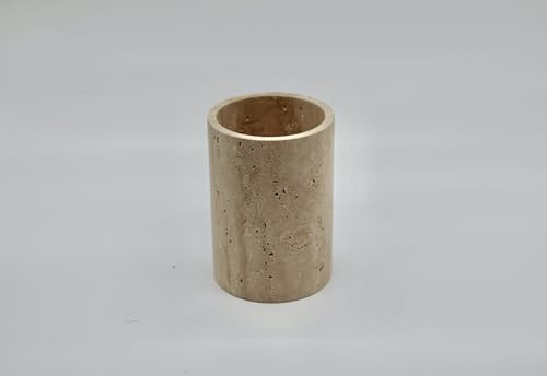 marmortrend Kitchen Utensil Holder / Wine Cooler Made of Fine Marble 10 x 15 cm (Travertine)