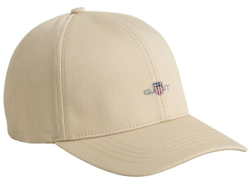 GANT HIGH SHIELD COTTON TWILL CAP, Kitt, En Storlek