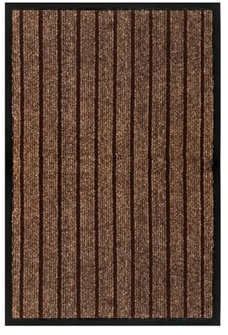 Fit Even Rubber Doormat – Outdoor & Indoor Heavy Duty Washable Non-Slip Doormat for Kitchen Garden, Inside & Outside Floor Mats, Waterproof and Dirt Trapper Entrance Rug Runner (45x75 cm, Brown)