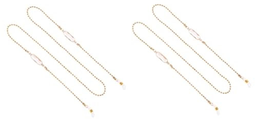 WRITWAA 2stücke Brillenkette Mit Transparenten Kristallsteinen Goldener Für Brillen Sonnenbrillen Und Schutzbrillen Stilvolles Eyewear-zubehör Für Damen Und Herren Für Reisen Und